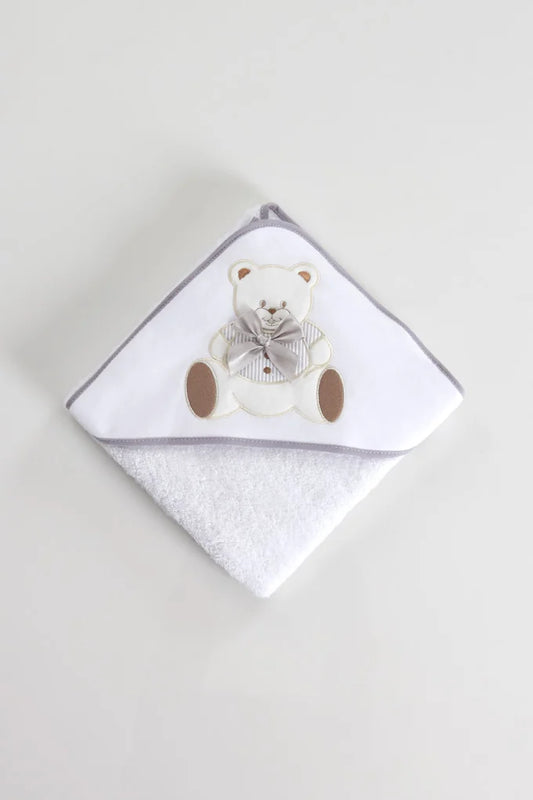 Toalha de banho para Bebé Bordada Ursinho - 80x80cm