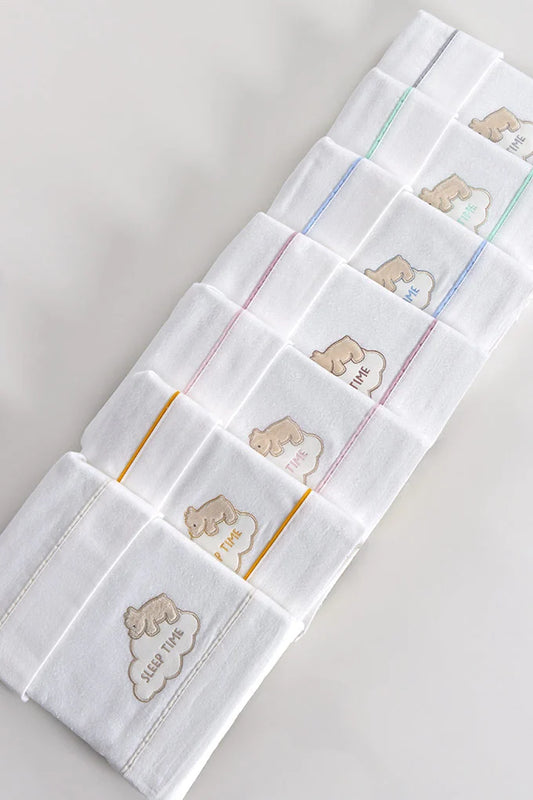 Jogos de lençóis FLANELA para Bebé - Bordados Sortidos