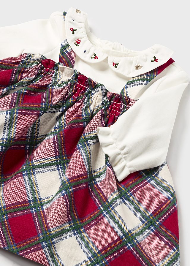 Babygrow saia xadrez Vermelho-Mayoral