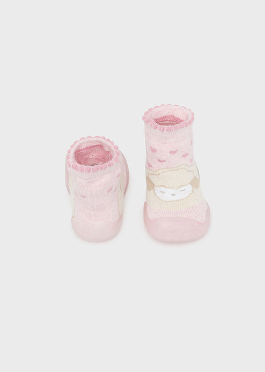 Meias com sola Rosa baby-Mayoral