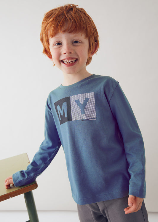 Camisola básica criança Aço - Mayoral