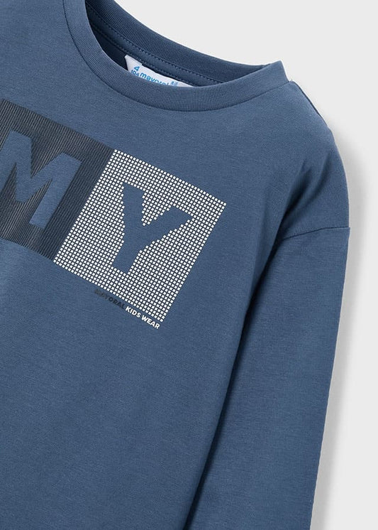 Camisola básica criança Aço - Mayoral