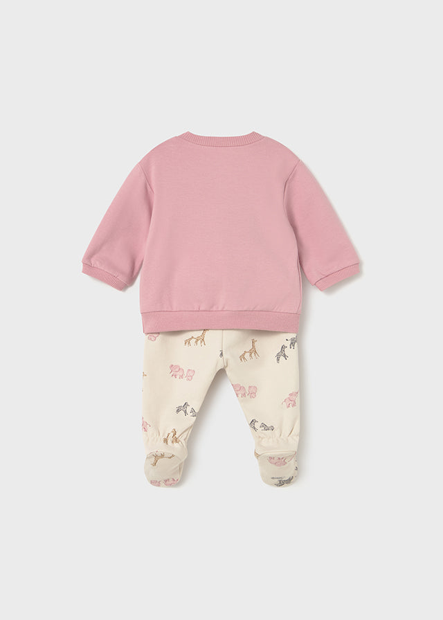 Conjunto calças e sweat - Mayoral Newborn - Orquídea