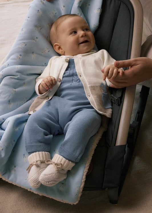 Conjunto jardineira tricot - Mayoral Newborn - Nuvém