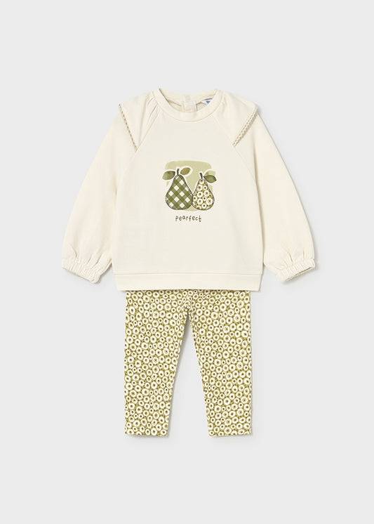 Conjunto leggings sweat Azeite - Mayoral