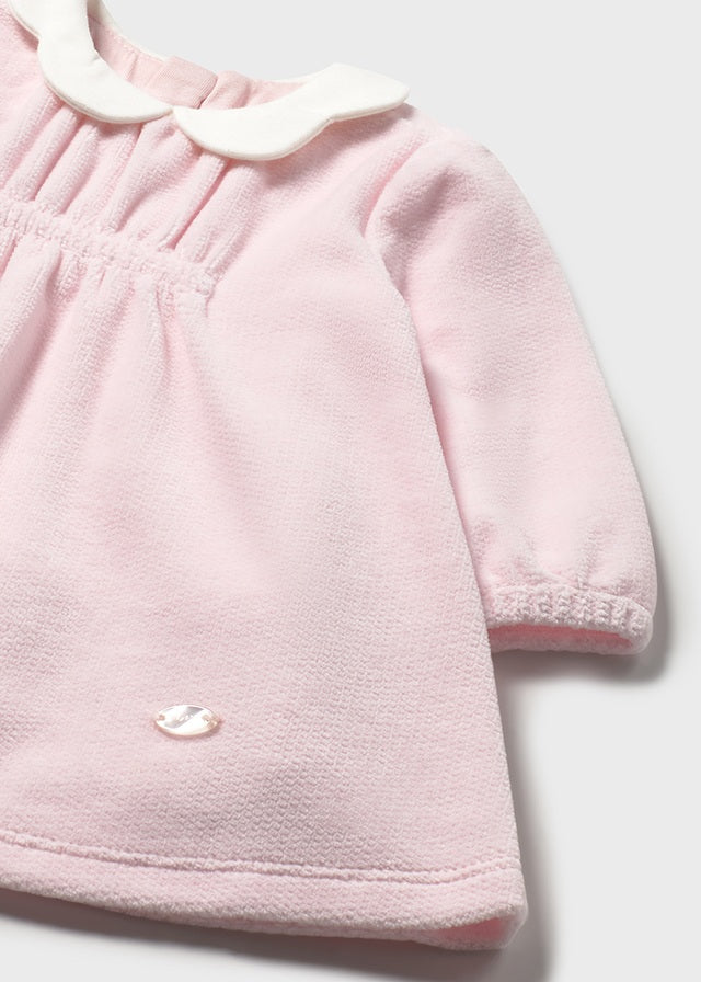 Vestido Aveludado - Mayoral Newborn - Rosa baby