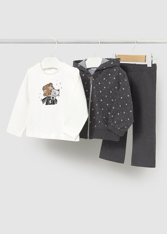 Fato de treino 3 peças Chumbo vig - Mayoral