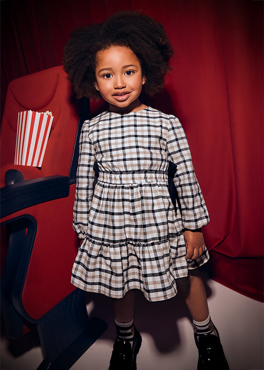 Vestido xadrez Preto - Mayoral