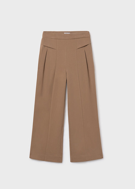 Calça wide leg Camel Menina - Mayoral