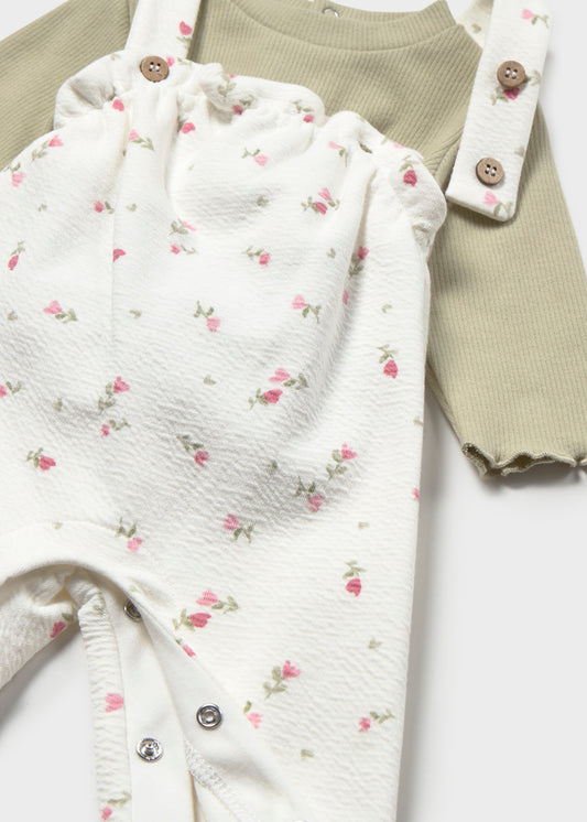 Conjunto Jardineira Estampada para Bebé Menina – Loureiro | Mayoral