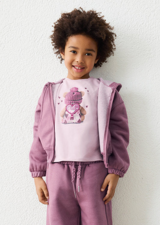 Casaco sport felpa menina Mayoral 4423-59 Violeta v