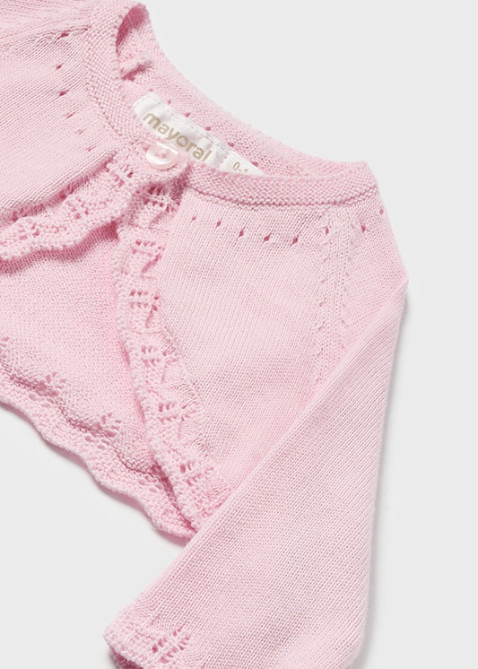 Bolero tricot básico Rosa baby