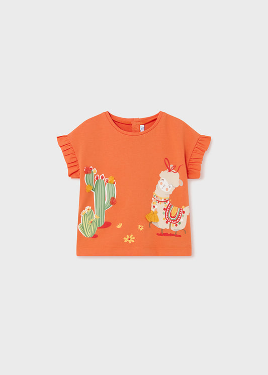 T-shirt algodão bebé menina cenoura