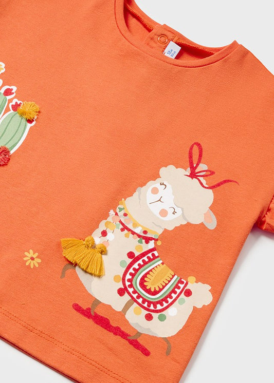 T-shirt algodão bebé menina cenoura