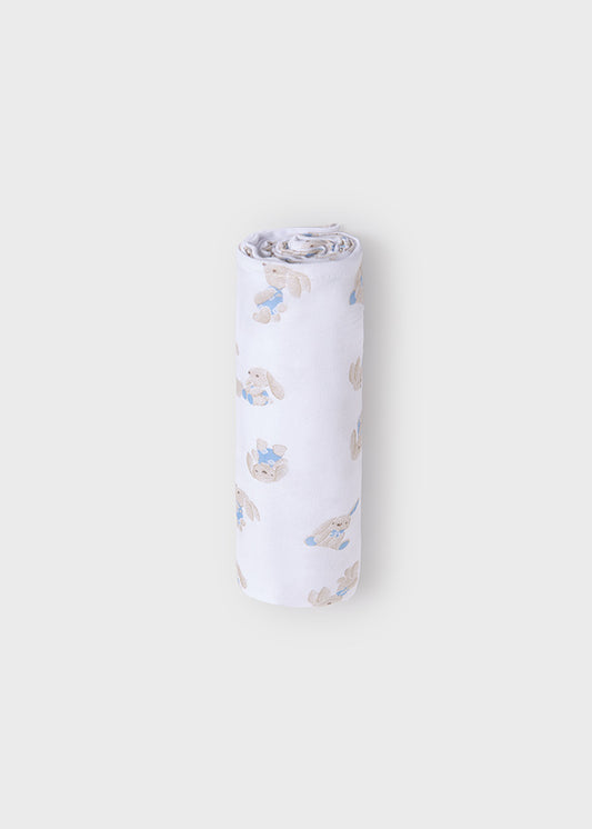 Sky blue bamboo museline