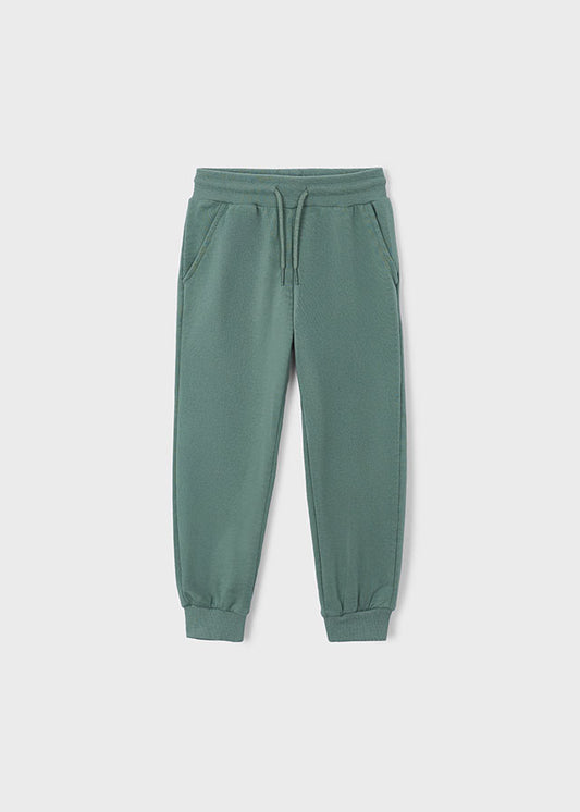 Calça algodão básica punhos - Verde - Mayoral