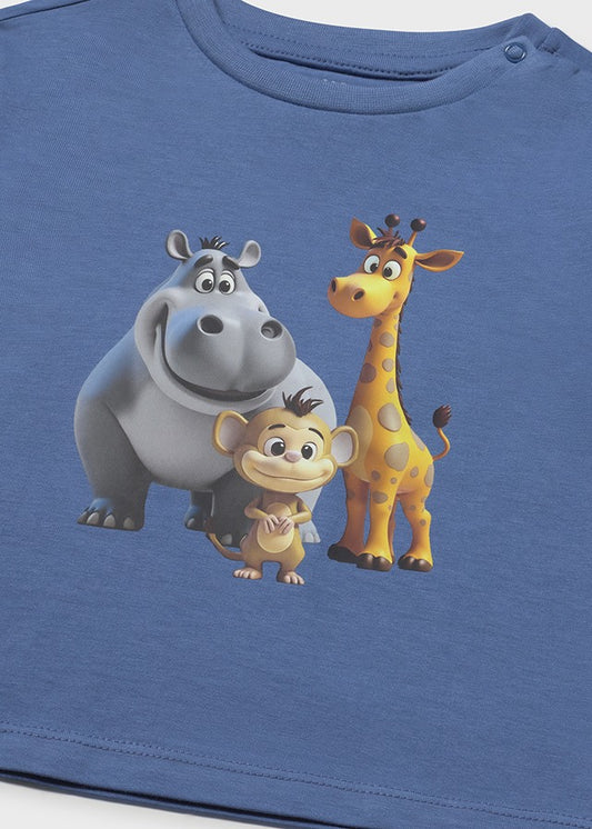 T´shirt animal - Azul cobal - Mayoral