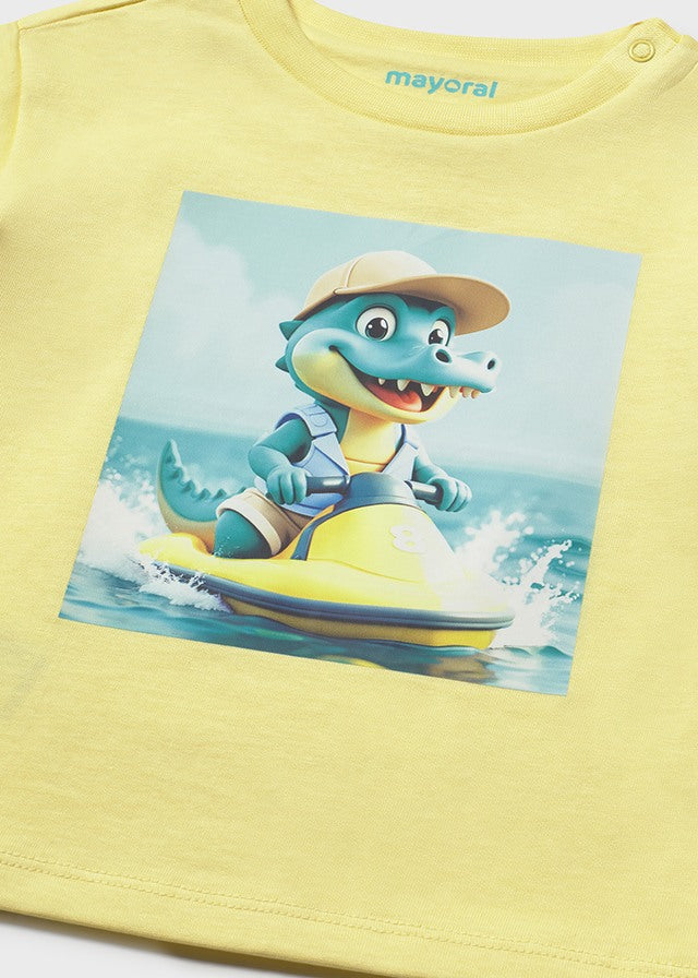 T´shirt moto aquática - Limão - Mayoral