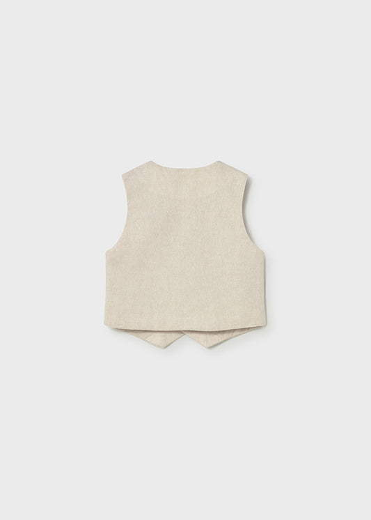 Colete linho suiting - Aveia mezc - Mayoral
