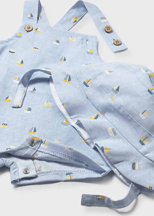 Jardineira e Chapéu - Cor Azul - Mayoral