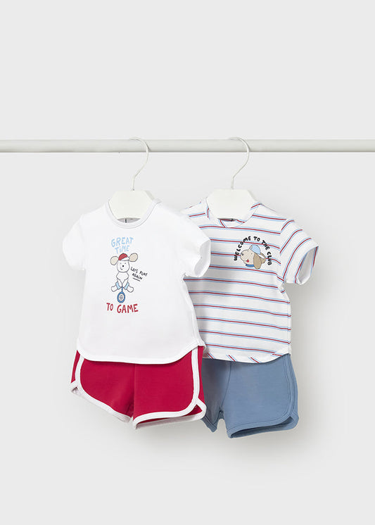 Conjunto algodão 4 peças - Cor Vermelho - Mayoral