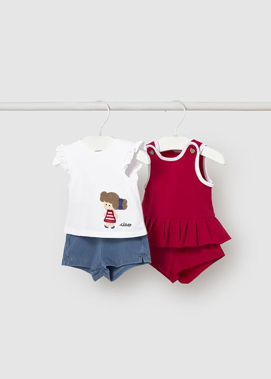 Conjunto algodão 4 peças - Cor Vermelho - Mayoral