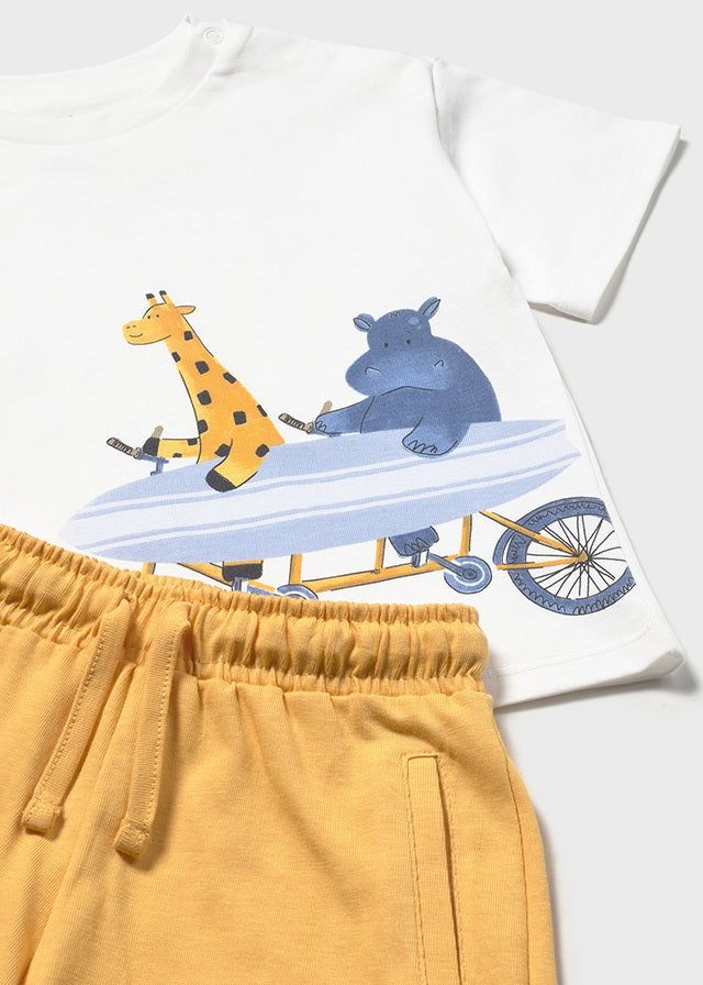 Conjunto Calção "friends" - Pêsego - Mayoral