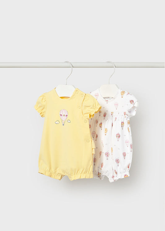 Set 2 babygrow curtos - Cor Sunny - Mayoral