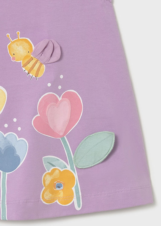 Vestido gráfica - Lilac - Mayoral