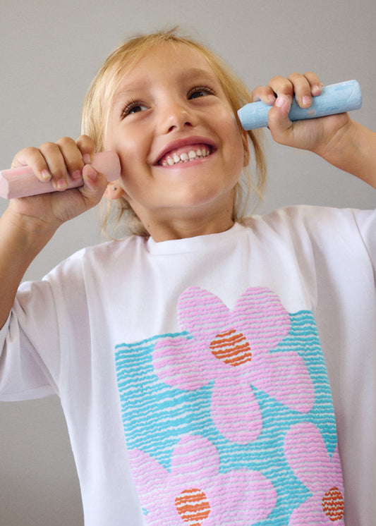 T-shirt manga curta - Bco-lilac - Mayoral