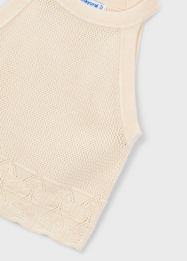Top tricô - Grão bico - Mayoral
