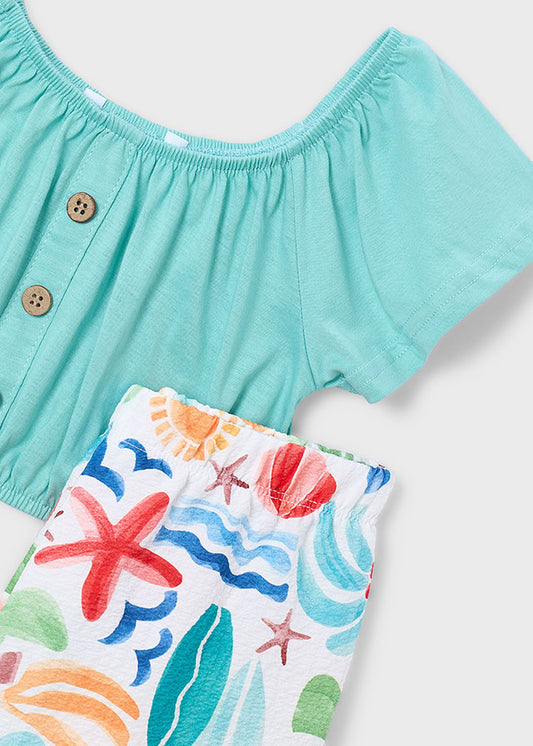 Conjunto calça estampada - Oasis - Mayoral