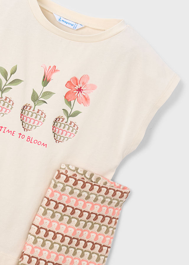 Conjunto leggings flare - Tangerina - Mayoral