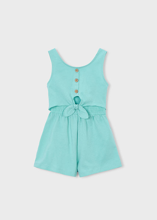 Macacão curto algodão cortado - Oasis - Mayoral