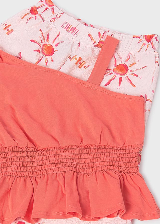 Conjunto calça estampada - Flamingo - Mayoral