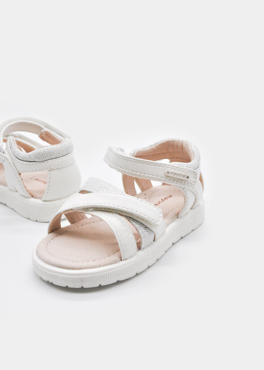 Sandálias tiras velcro - Cor Branco - Mayoral