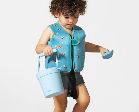 Colete flutuador de piscina/praia para bebé e criança - Azul