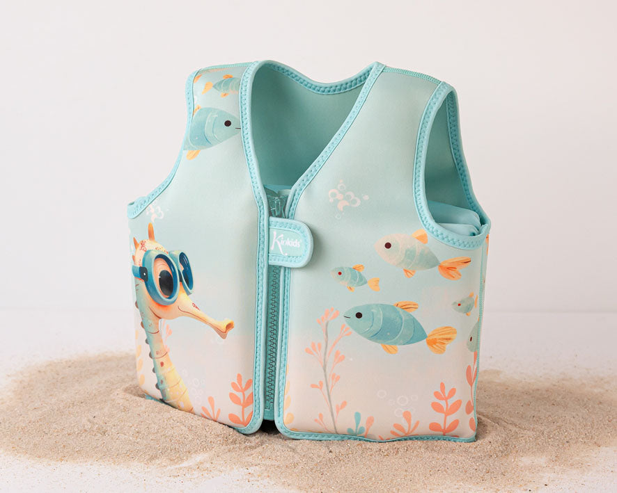 Colete de flutuação para bebés e crianças - Kiokids Menta