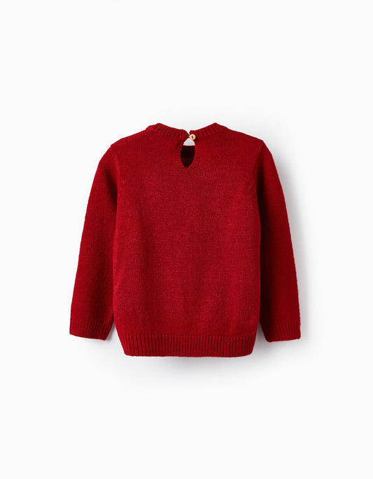 Camisola de malha para bebé menina 'rena', vermelho - Zippy