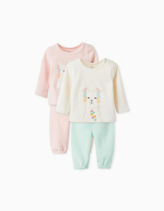 Pack 2 pijamas polares "Lama" Menina - Zippy
