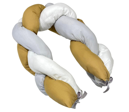 Protective Braid for Plain Baby Crib with Satin Bow