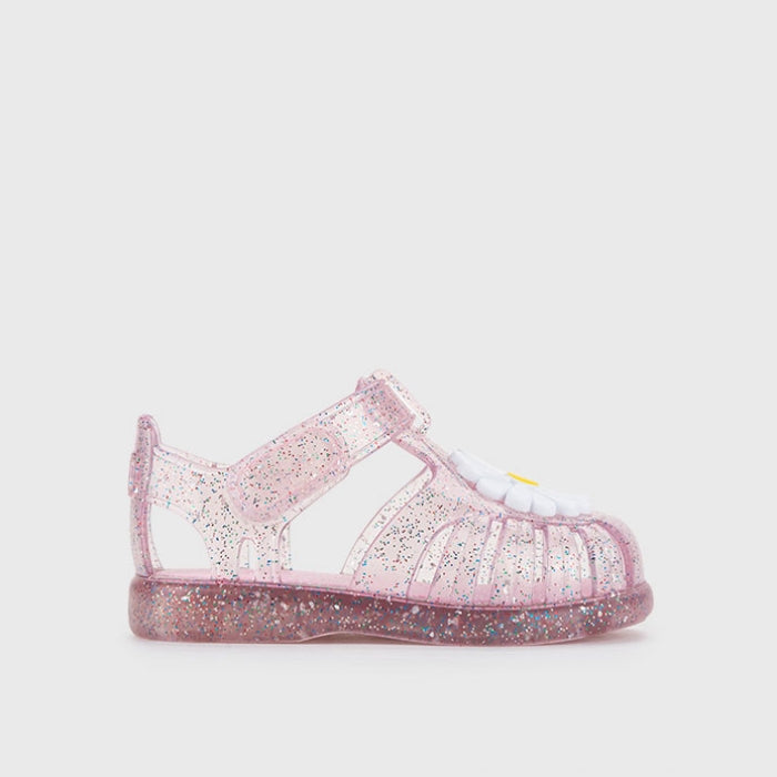 Sandálias Tobby Gloss Rosa Flor Glitter - Igor