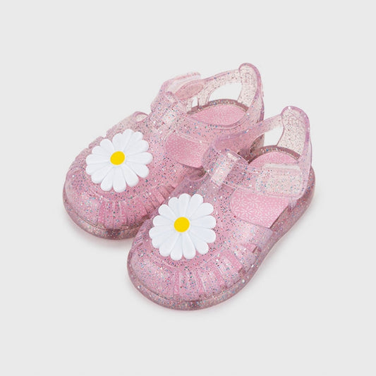 Sandálias Tobby Gloss Rosa Flor Glitter - Igor