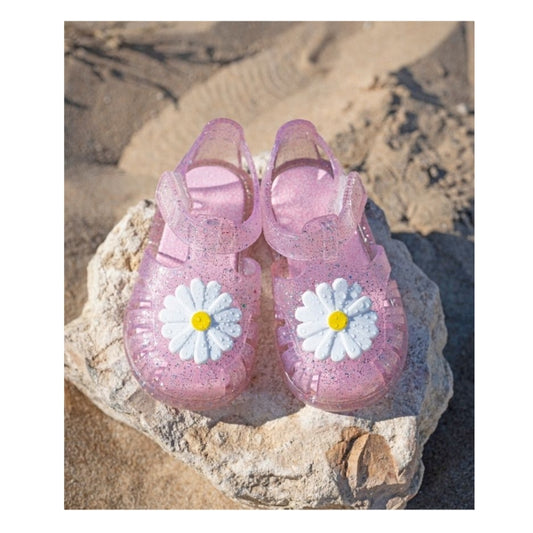 Sandálias Tobby Gloss Rosa Flor Glitter - Igor