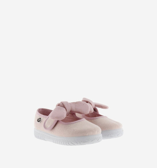 Sabrinas de lona para menina Rosa com brilho - Victoria
