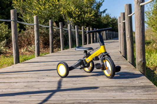 Yellow multifunction tricycle - Kinderland