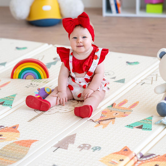 Tapete infantil para bebé XXL Animais - 200x180cm (1,5cm espessura)