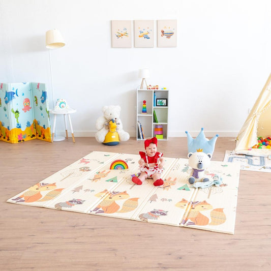 Children's rug for baby XXL Animals - 200x180cm (1.5cm thick)