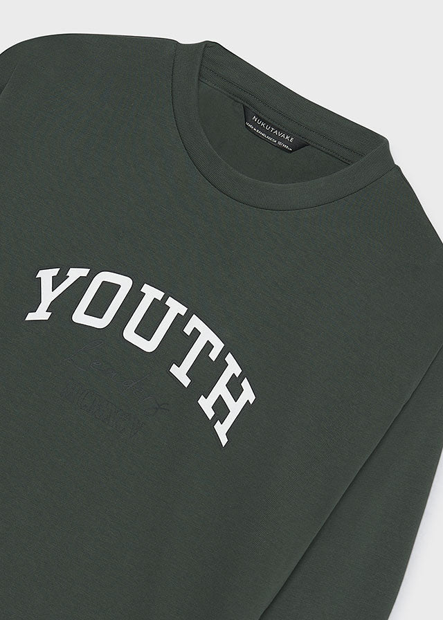 Camisola básica de manga comprida para menino Mayoral em Verde - imagem 3