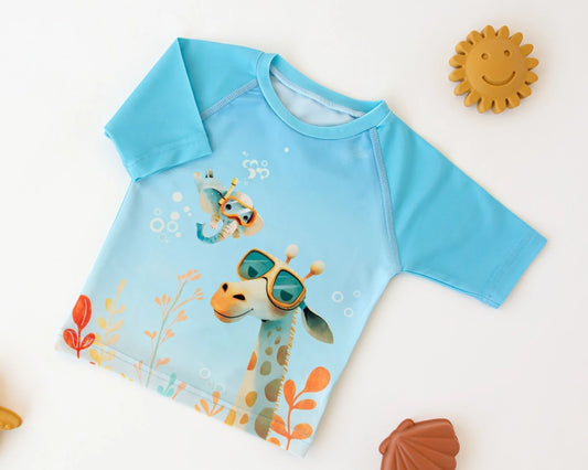 Camisola de Banho para bebé proteção UPF 50+ - Kiokids Azul